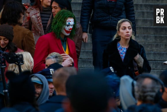 Lady Gaga sur le tournage du film "Joker: Folie à deux" à New York, le 26 mars 2023.