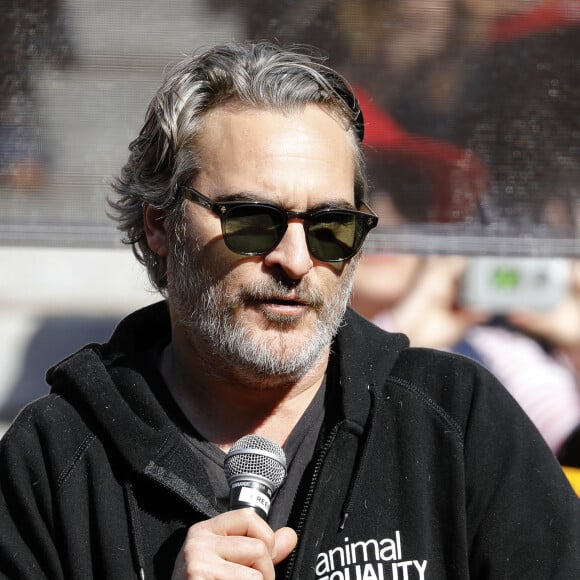 Joaquin Phoenix - Les stars s'investissent dans la manifestation en faveur du climat "Fire Drill Fridays" à Los Angeles le 7 février 2020. © Future-Image via ZUMA Press / Bestimage