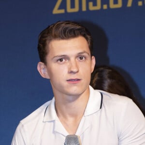 Tom Holland - Les acteurs de "Spider-Man : Far from home" donnent une conférence de presse à Séoul (Corée du Sud), le 1er juillet 2019. © Lee Sang-Ho/ Panoramic/ Bestimage. 