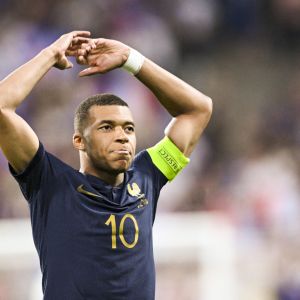 "On subit, c'est trop" : Kylian Mbappé aimerait que les footballeurs l'ouvrent beaucoup plus pour dénoncer le racisme
joie des joueurs de l equipe de France apres le but de MBAPPE Kylian (FRA) sur penalty - Match de qualifications de l'Euro2024 "France - Grèce (1-0)" au stade de France, le 19 juin 2023. 