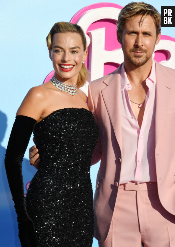 LOS ANGELES, CALIFORNIA - JULY 09: (L-R) Margot Robbie and Ryan Gosling attend the World Premiere of "Barbie" at the Shrine Auditorium and Expo Hall on July 09, 2023 in Los Angeles, California.