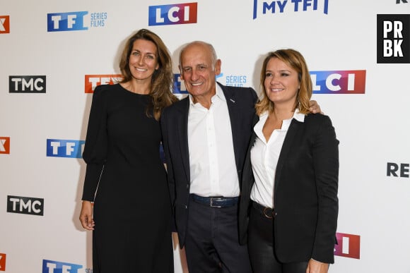 Anne-Claire Coudray, Jean-Michel Aphatie et Pascale de La Tour du Pin - Soirée de rentrée 2019 de TF1 au Palais de Tokyo à Paris, le 9 septembre 2019. © Pierre Perusseau/Bestimage