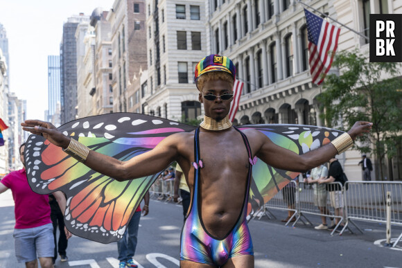 Atmosphère lors de la Marche des Fiertés (Gay Pride) à New York City, New York, Etats-Unis, le 26 juin 2022. © Lev Radin/Pacific/Bestimage 