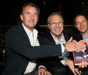 Christophe Dechavanne, Laurent Ruquier, Marc-Olivier Fogiel - Soirée de lancement du livre "Radiographie" de Laurent Ruquier au Buddha-Bar à Paris, le 16 juin 2014. 