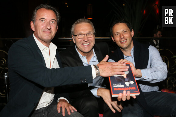Christophe Dechavanne, Laurent Ruquier, Marc-Olivier Fogiel - Soirée de lancement du livre "Radiographie" de Laurent Ruquier au Buddha-Bar à Paris, le 16 juin 2014. 