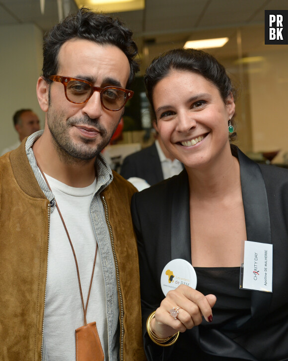 Jonathan Cohen et Apolline de Malherbe à l'opération Charity Day chez Aurel BCG partners à Paris le 11 septembre 2019. © Veeren / Bestimage