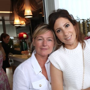 Exclusif - Anne-Élisabeth Lemoine et Léa Salamé - Célébrités au Déjeuner France TV lors des Internationaux de France de Tennis de Roland Garros 2023 - Jour 15 à Paris le 11 Juin 2023. © Bertrand Rindoff / Bestimage 