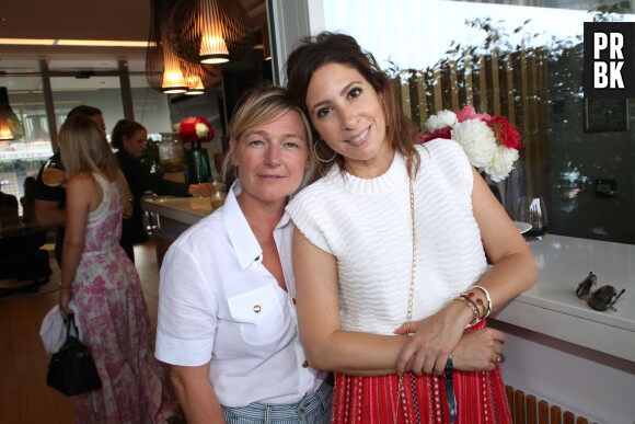 Exclusif - Anne-Élisabeth Lemoine et Léa Salamé - Célébrités au Déjeuner France TV lors des Internationaux de France de Tennis de Roland Garros 2023 - Jour 15 à Paris le 11 Juin 2023. © Bertrand Rindoff / Bestimage 