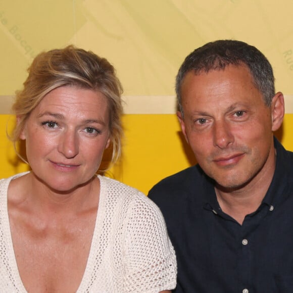 Exclusif - Anne-Elisabeth Lemoine et Marc-Olivier Fogiel - Célébrités aux Internationaux de France de Tennis de Roland Garros 2023 - Jour 13 à Paris le 09 Juin 2023. © Bertrand Rindoff / Bestimage 