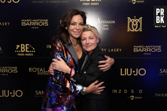 Exclusif - Sandra Sisley et Anne-Elisabeth Lemoine - Soirée des 10ans de la suite Sandra & Co lors du 76ème Festival International du Film de Cannes, France, le 19 mai 2023. © Aurelio Stella/Bestimage