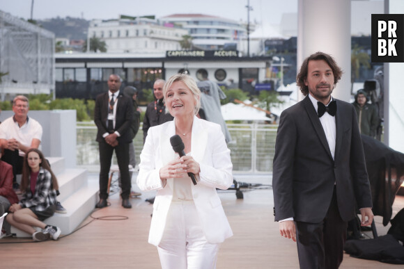 Exclusif - Anne-Elisabeth Lemoine, Bertrand Chameroy - Premier plateau de l'émission "C à vous" lors du 76ème Festival International du Film de Cannes le 17 mai 2023. © Jack Tribeca / Bestimage 