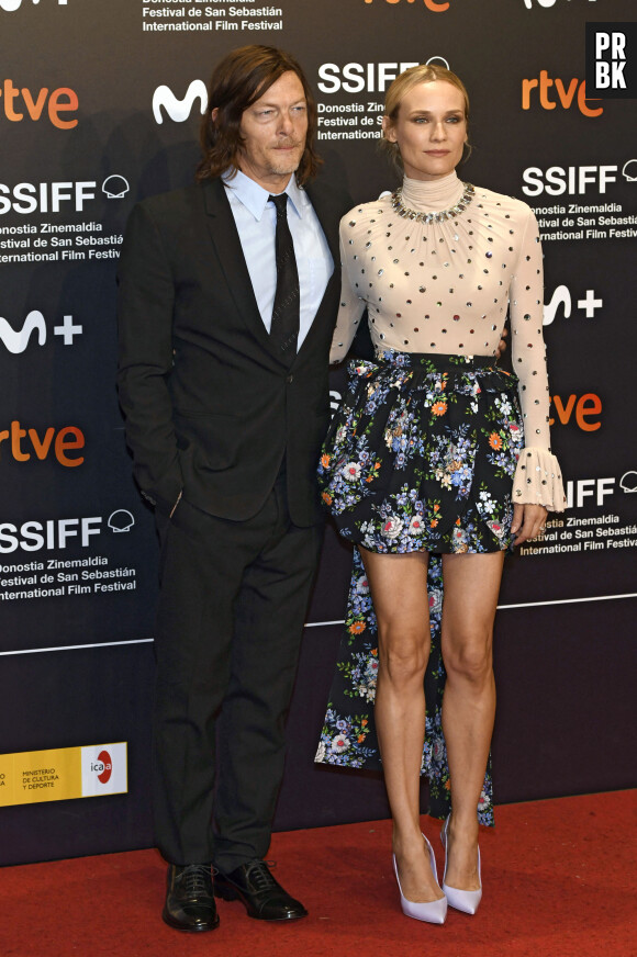 Norman Reedus et sa compagne Diane Kruger à la première de "Marlowe" au 70ème Festival du Film de Saint-Sébastien, le 24 septembre 2022. © Future-Image via Zuma Press/Bestimage