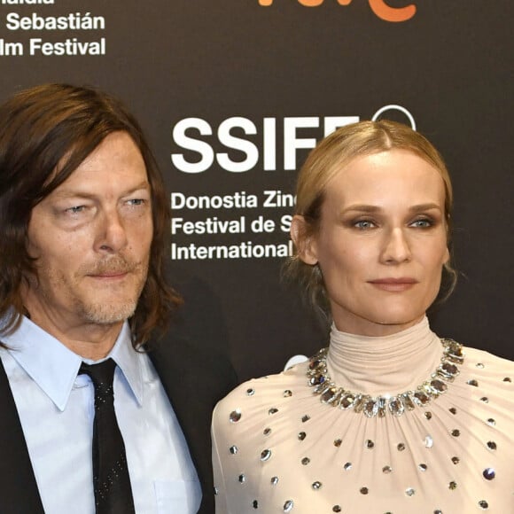 Norman Reedus et sa compagne Diane Kruger à la première de "Marlowe" au 70ème Festival du Film de Saint-Sébastien, le 24 septembre 2022. © Future-Image via Zuma Press/Bestimage