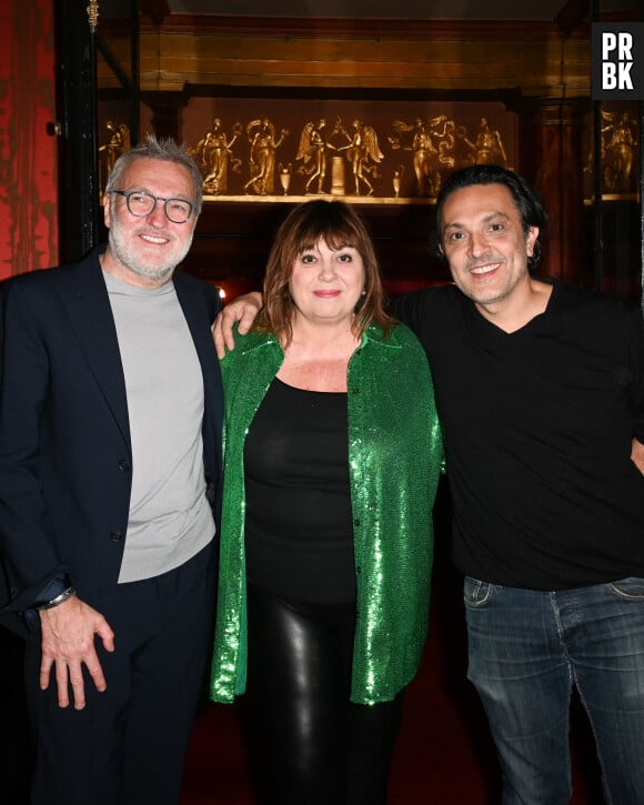 Exclusif - Laurent Ruquier, Michèle Bernier et Olivier Sitruk - 100ème de la pièce "Je préfère qu'on reste ensemble" au Théâtre des Variétés à Paris le 12 janvier 2023. © Coadic Guirec/Bestimage