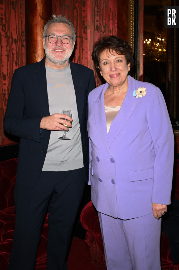 Exclusif - Laurent Ruquier et Roselyne Bachelot - 100ème de la pièce "Je préfère qu'on reste ensemble" au Théâtre des Variétés à Paris le 12 janvier 2023. © Coadic Guirec/Bestimage