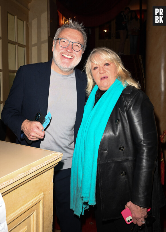 Exclusif - Laurent Ruquier et Charlotte de Turckheim - 100ème de la pièce "Je préfère qu'on reste ensemble" au Théâtre des Variétés à Paris le 12 janvier 2023. © Coadic Guirec/Bestimage 