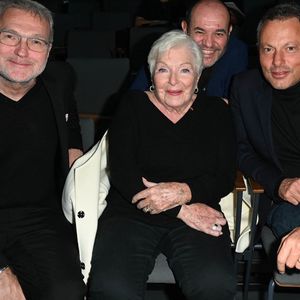 Exclusif - No Web - Laurent Ruquier, Line Renaud, Thierry Suc et Marc-Olivier Fogiel - People à la générale de l'opéra-rock "Starmania" à la Seine Musicale de Boulogne-Billancourtle 8 novembre 2022. © Dominique Jacovides-Coadic Guirec/Bestimage