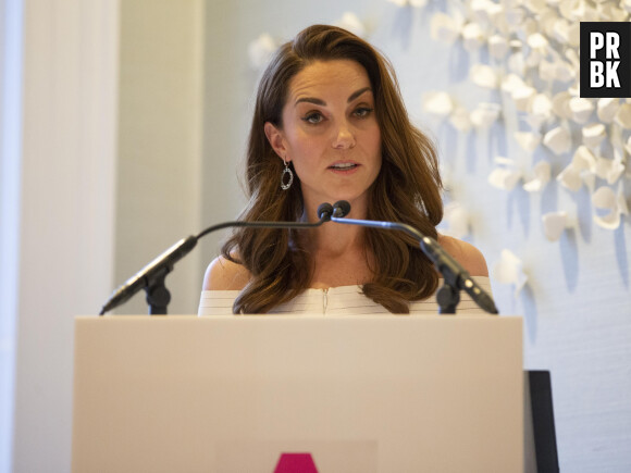 Catherine (Kate) Middleton, duchesse de Cambridge, lors du dîner de gala "Action on Addiction" à Londres, le 12 juin 2019. 