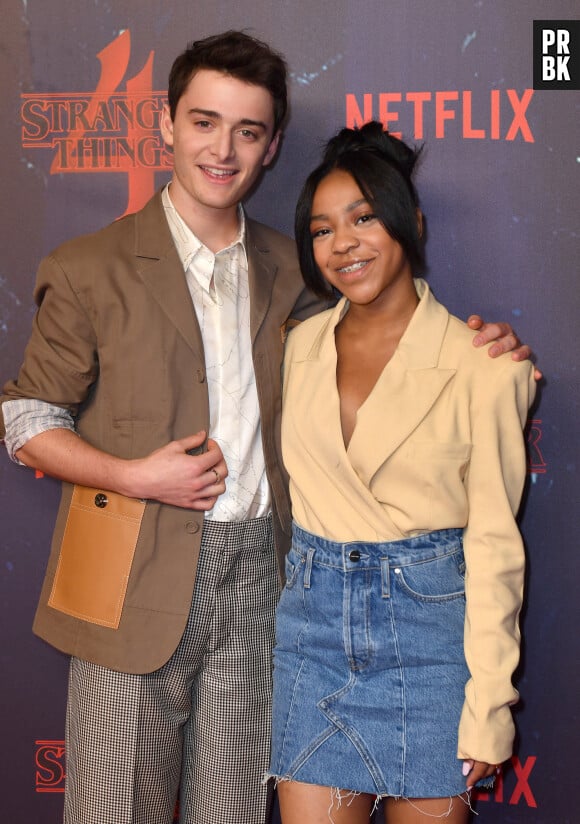 Noah Schnapp, Priah Ferguson - Projection de l'épisode 1 de la saison 4 de "Stranger Things" lors du Stranger Things Festival à Paris le 24 mai 2022. © Veeren/Bestimage  Screening of episode 1 of season 4 of "Stranger Things" during the Stranger Things Festival in Paris on May 24, 2022.