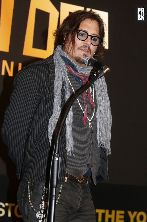 Johnny Depp à la première la série animée "Puffins" au Studio 1905 à Belgrade, Serbie, le 20octobre 2021. © Future-Image/Zuma Press/Bestimage