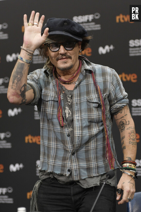 Conférence de presse de Johnny Depp pour la remise de son prix Donostia lors du 69ème festival international du film de San Sebastian (Saint Sebastien) le 22 septembre 2021.