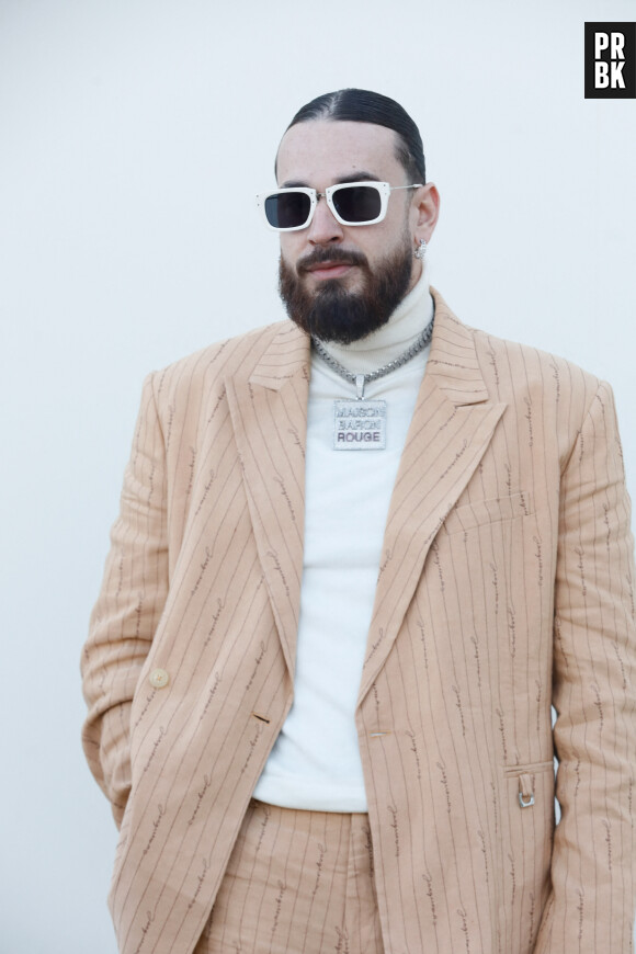 Le rappeur SCH - Les célébrités au photocall du défilé Jacquemus pour la présentatation de la toute dernière collection "Le Raphia" au Bourget, Seine-Saint-Denis (93), France, le 12 décembre 2022. © Veeren-Clovis/Bestimage