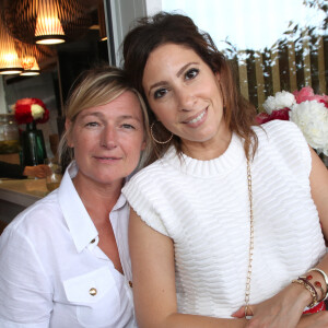 Exclusif - Anne-Élisabeth Lemoine et Léa Salamé - Célébrités au Déjeuner France TV lors des Internationaux de France de Tennis de Roland Garros 2023 - Jour 15 à Paris le 11 Juin 2023. © Bertrand Rindoff / Bestimage 