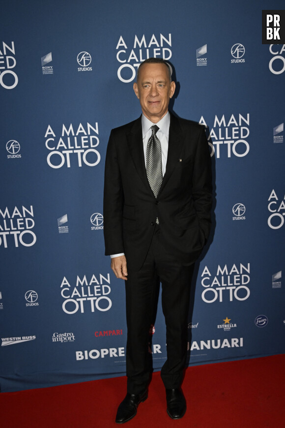 Tom Hanks à la première du film "Le Pire voisin au monde (A Man Called Otto)" au cinéma Rigoletto à Stockholm le 13 décembre 2022.