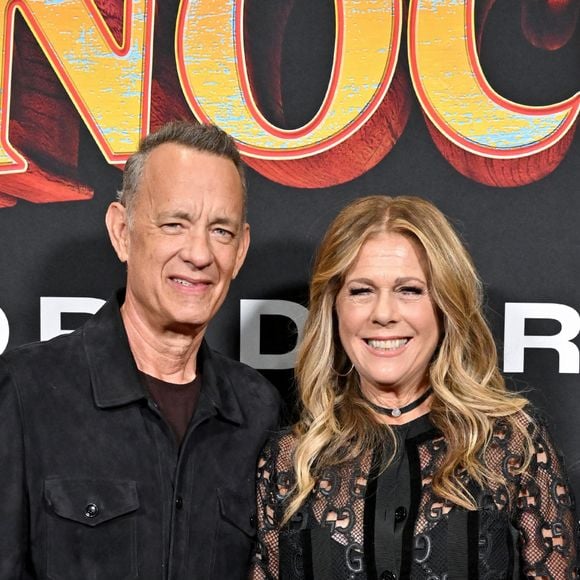 Tom Hanks et sa femme Rita Wilson au photocall de la première mondiale du film Pinocchio (Disney) au Walt Disney Studios à Burbank le 7 septembre 2022.