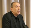 Jean-Marc Morandini fait une déclaration à la presse dans un salon de l'hôtel Radisson à Boulogne-Billancourt, le 19 juillet 2016, dénonçant un complot ...
