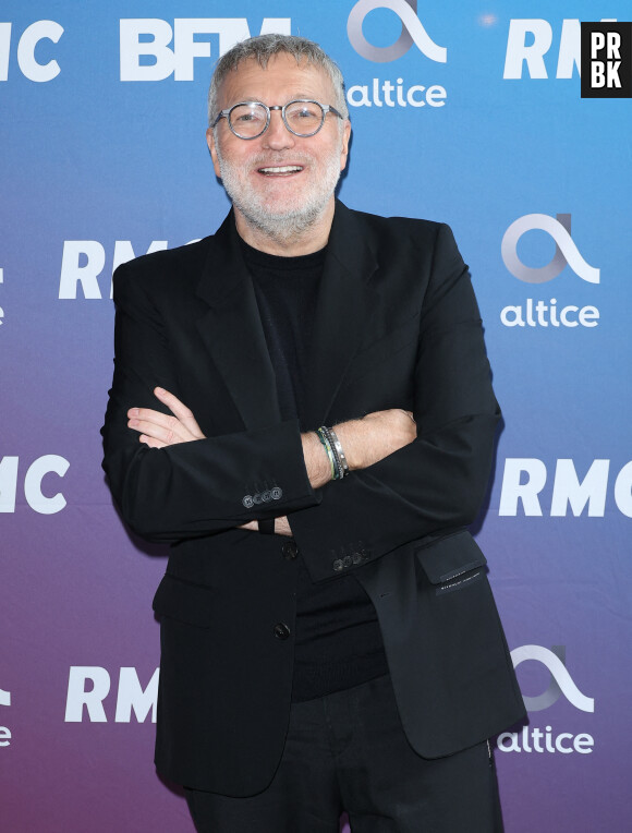 Laurent Ruquier lors de la conférence de presse de rentrée BFM TV. - RMC du groupe Altice France à Paris, France, le 31 août 2023. © Coadic Guirec/Bestimage