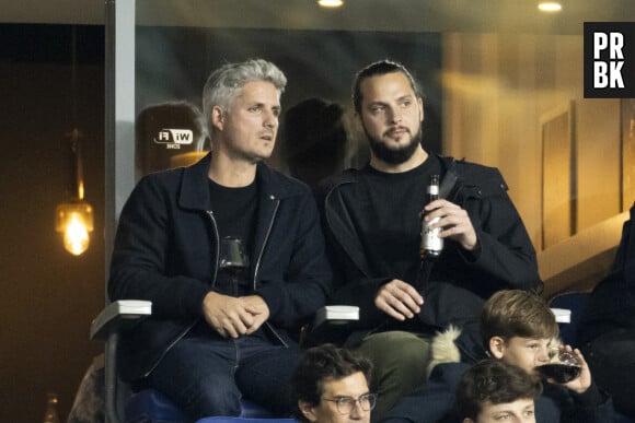 Jean-Baptiste Boursier dans les tribunes lors de la demi-finale de la Coupe du Monde de Rugby opposant l'Argentine à la Nouvelle Zélande (6 - 44) au Stade de France à Saint-Denis, France, le 20 octobre 2023. © Cyril Moreau/Bestimage