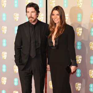 Christian Bale et sa femme Sibi Blazic - 72ème cérémonie annuelle des BAFTA Awards au Royal Albert Hall à Londres, le 10 février 2019.
