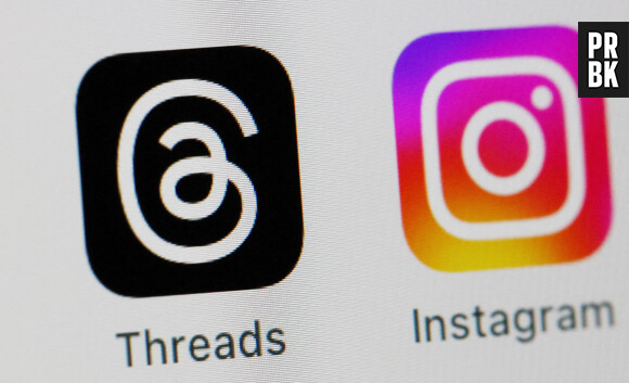 The icons of the apps Threads, left, and Instagram, right, are shown on a smartphone, in Tokyo, Japan, Wednesday, July 12, 2023. Photo by Yusuke Morishita/Jiji Press/ABACAPRESS.COM