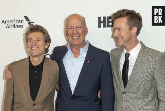 Willem Dafoe, Bruce Willis, Edward Norton - Les célébrités lors de la première du film 'Brooklyn Affairs' à l'occasion de la 57ème édition du Festival du Film de New York, le 11 octobre 2019.