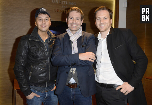 Exclusif - Laurent Argelier, Julien Fregonara et Gérald Kierzek - Cocktail à l'occasion du lancement du modèle Breitling Cockpit B50 à Paris le 9 avril 2015.