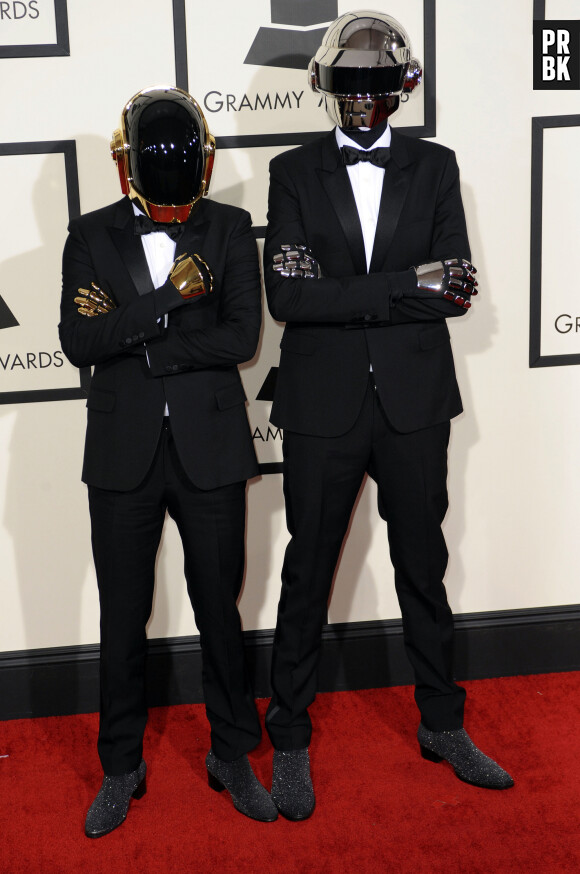 Daft Punk - 56eme ceremonie des Grammy Awards a Los Angeles, le 26 janvier 2014.