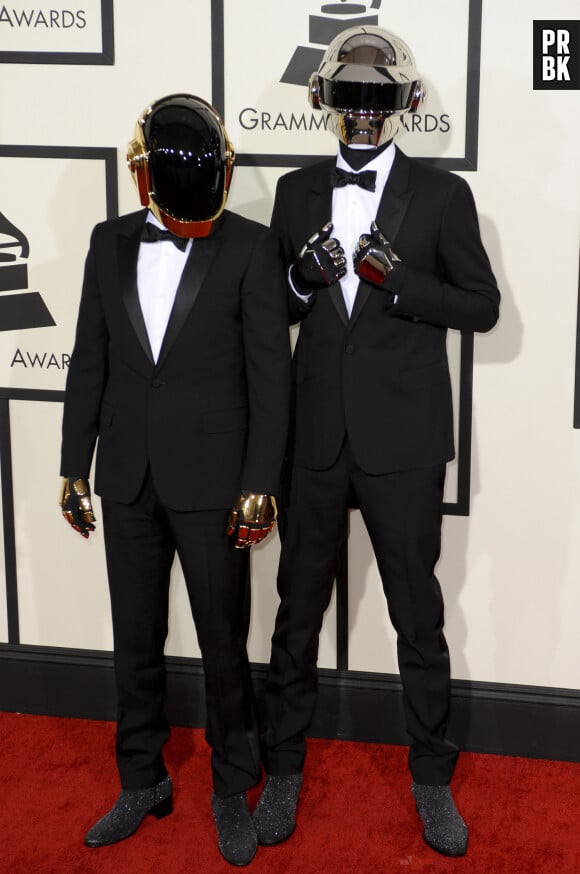 Daft Punk (Thomas Bangalter et Guy-Manuel de Homem-Christo) - 56eme ceremonie des Grammy Awards a Los Angeles le 26 janvier 2014.