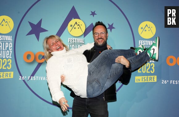 Valérie Damidot, Jarry - Photocall de la cérémonie de clôture du 26ème Festival de l'Alpe d'Huez le 21 janvier 2023. © Dominique Jacovides/Bestimage