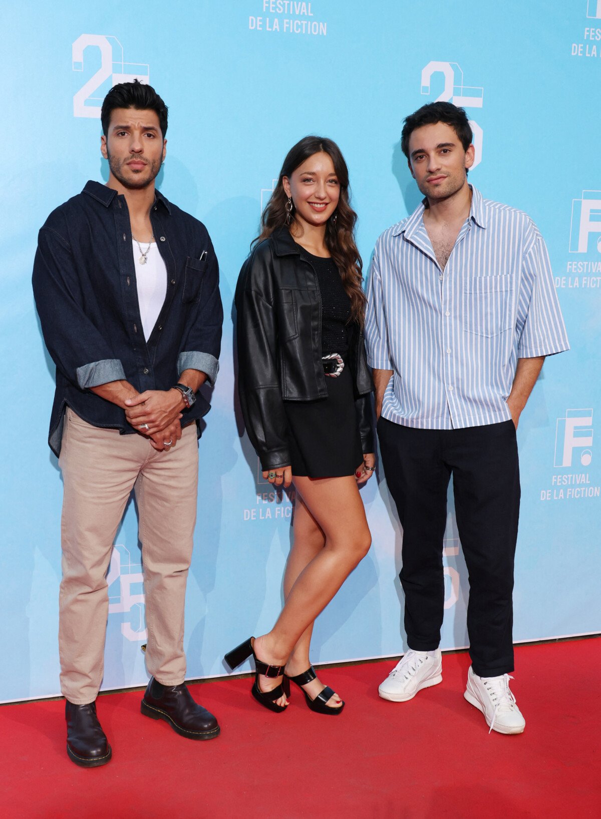 Photo Janis Abrikh, Zoï Sévérin et Tom Darmon lors du photocall de la