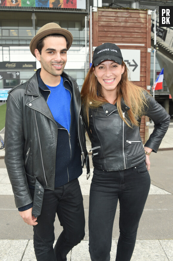 Christophe Licata et Silvia Notargiacomo - L'association "Premiers de cordée" organisait une journée Evasion où des milliers d'enfants ont participé à des ateliers sportifs encadrés par des parrains de renom au Stade de France à Saint-Denis le 16 mai 2018. © Coadic Guirec/Bestimage