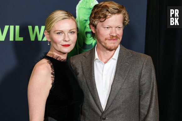 Kirsten Dunst et son mari Jesse Plemons à l'avant-première du film "Civil War" à Los Angeles, le 2 avril 2024.