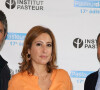Serge Khalfon, Léa Salamé et Bernard Montiel lors du lancement de la 13ème édition du Pasteurdon à l'Institut Pasteur à Paris, France, le 4 octobre 2023. © Coadic Guirec/Bestimage