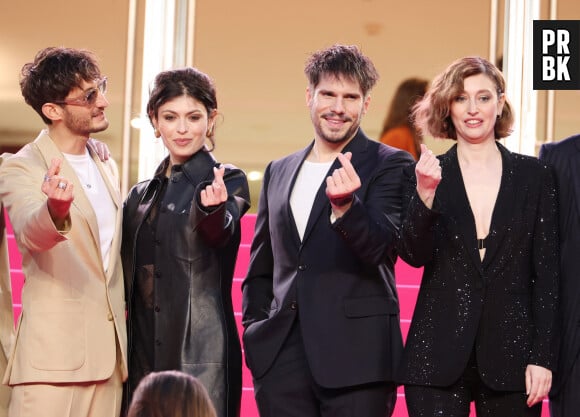 Pierre Niney, Leslie Medina, François Civil , Louise Coldefy - Projection de la série "Fiasco" lors de la 7ème saison de 'CanneSeries' à Cannes le 8 avril 2024. © Denis Guignebourg/Bestimage