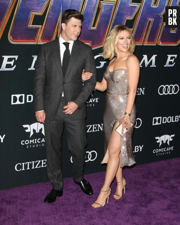 Scarlett Johansson et Colin Jost - Avant-première du film "Avengers : Endgame" à Los Angeles, le 22 avril 2019.