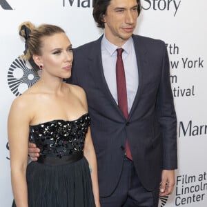 Scarlett Johansson et Adam Driver à la première de "Marriage Story" lors du 57ème Festival du Film de New York (FFNY), le 4 octobre 2019.