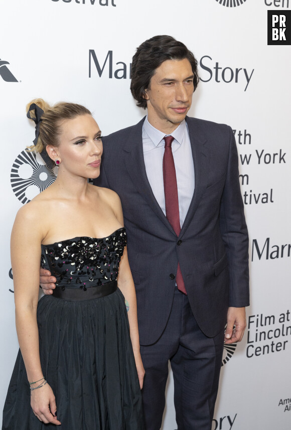 Scarlett Johansson et Adam Driver à la première de "Marriage Story" lors du 57ème Festival du Film de New York (FFNY), le 4 octobre 2019.