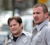 Dominic Purcell et Edward Furlong - Tournage du film "Bailout" à Vancouver. Le 23 avril 2012.