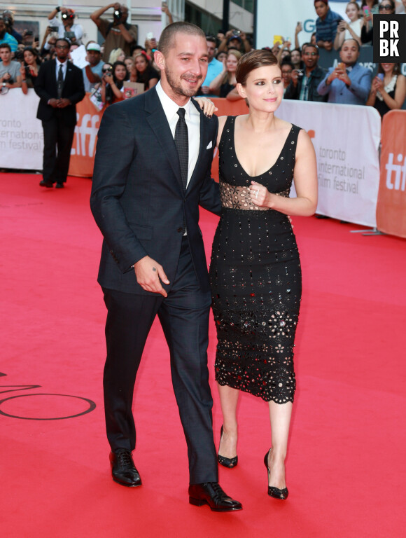 Kate Mara, Shia LaBeouf - Tapis rouge du film "Man Down" lors du festival international du film de Toronto, le 15 septembre 2015.