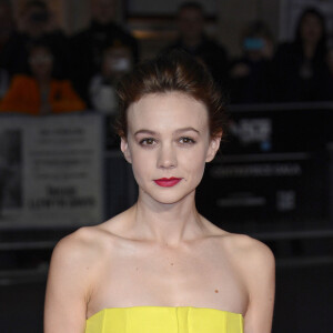 Carey Mulligan (habillee en Dior) - Premiere du film "Inside Llewyn Davis" a Londres le 15 octobre 2013.